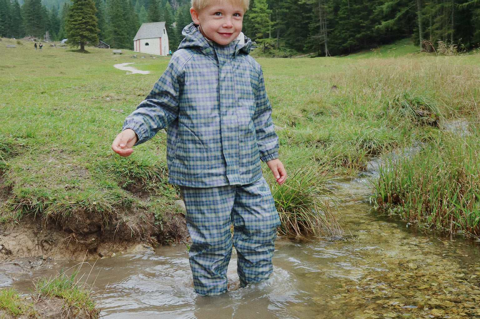 Konges Sløjd A/S Regntøj laurel blue check