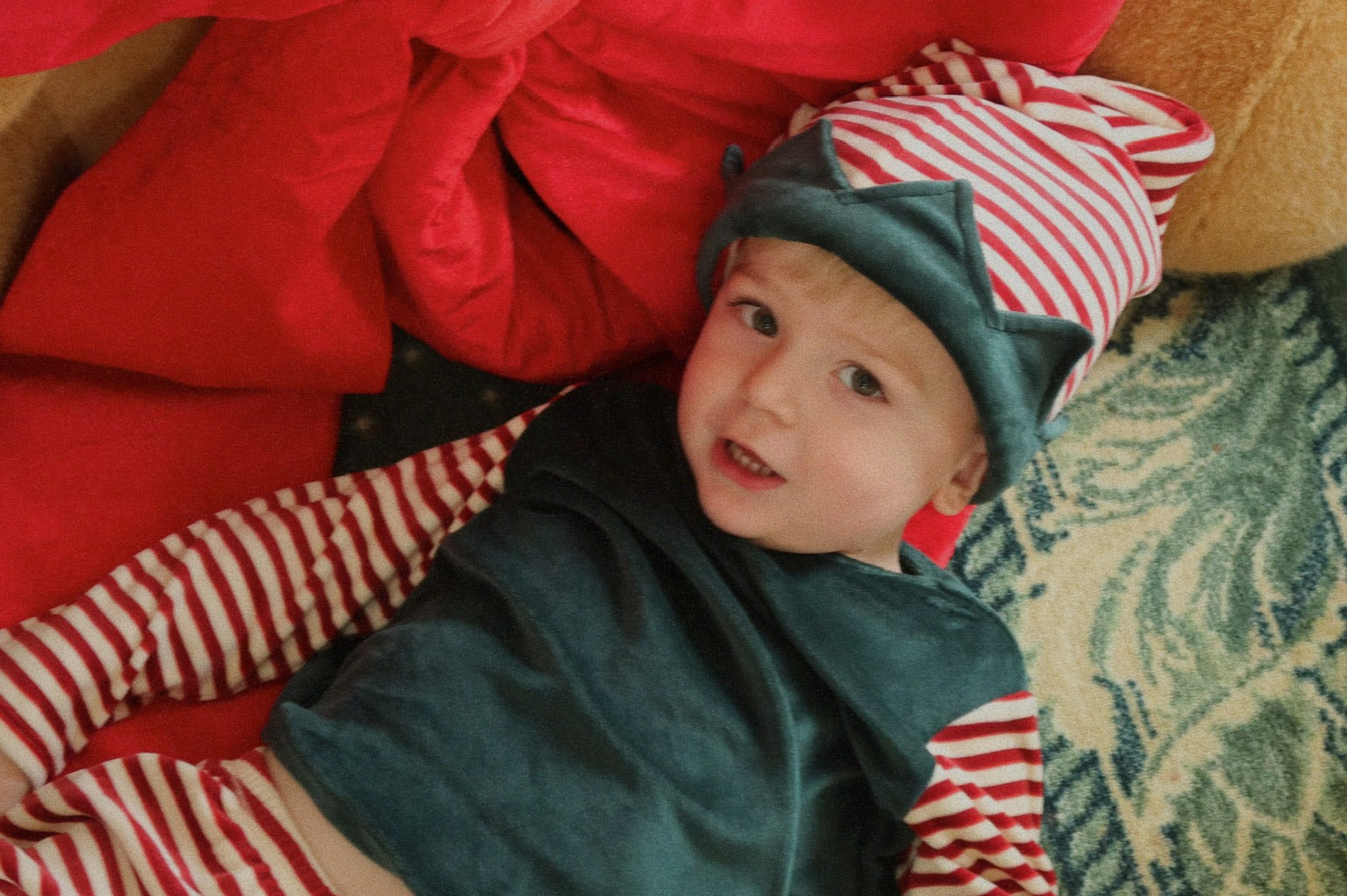 Konges Sløjd A/S Kostumer greener pastures/red dahlia stripe