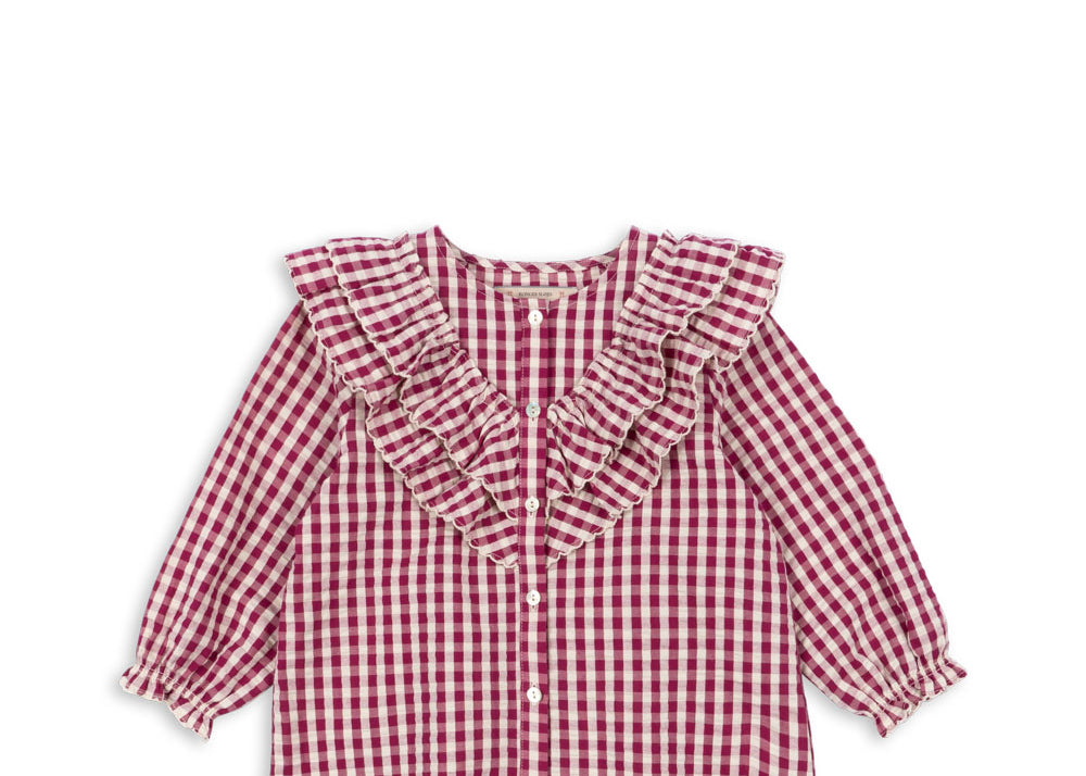 Konges Sløjd A/S Bluser - Vævet sangria/butter check