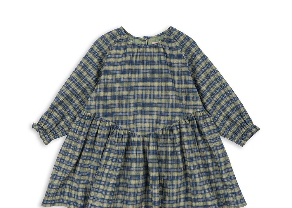Konges Sløjd A/S WOVEN DRESSES laurel blue check