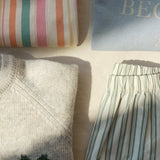 Konges Sløjd A/S WOVEN SHORTS & BLOOMERS basil/orchid/bleu stripe