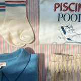 Konges Sløjd A/S WOVEN SHORTS & BLOOMERS basil/orchid/bleu stripe