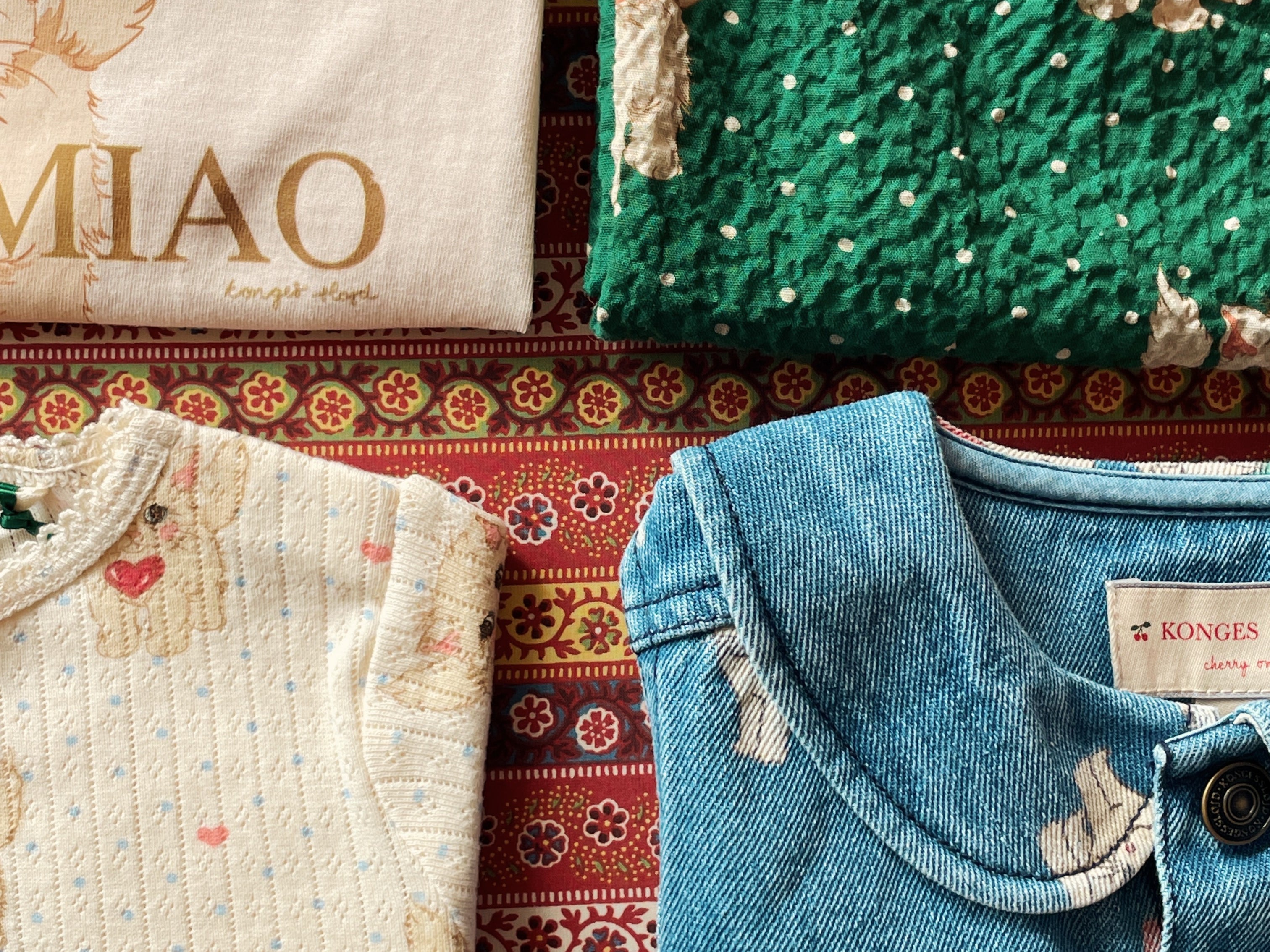 Konges Sløjd A/S Bukser - Vævet dot miao verde