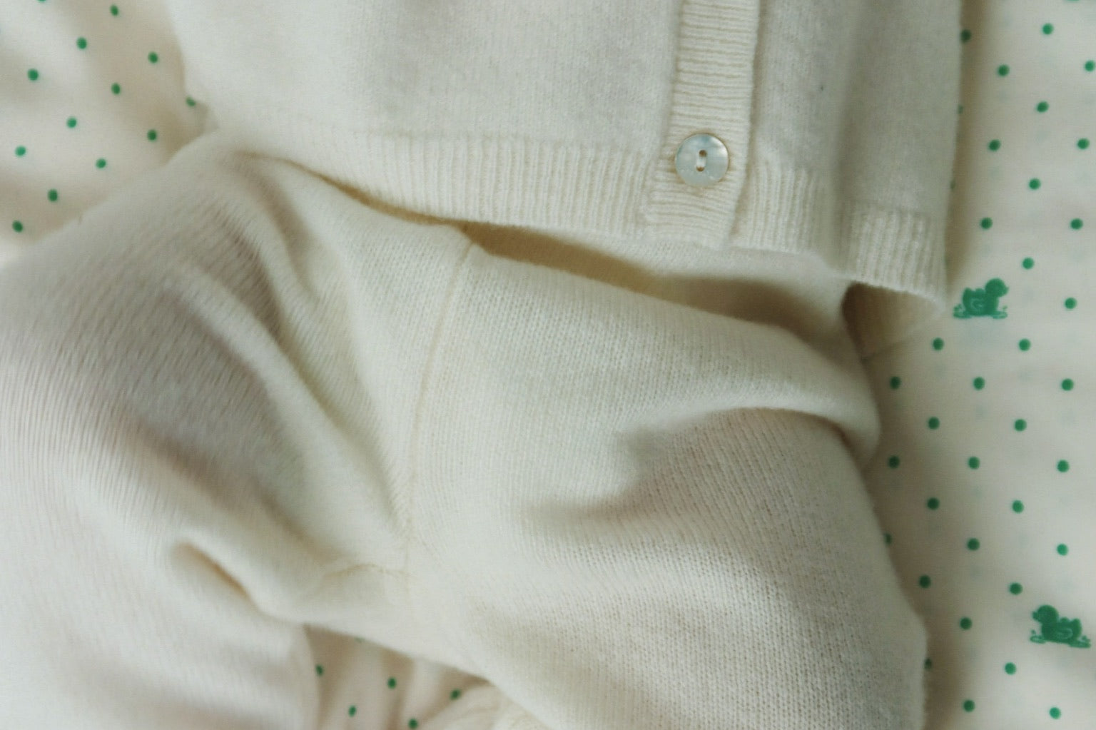 Konges Sløjd A/S KNITTED PANTS antique white