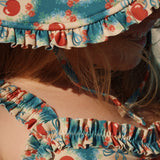 Konges Sløjd A/S Badehatte cherry bow blue