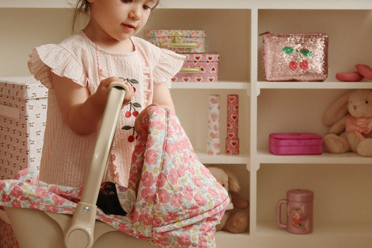 Konges Sløjd A/S WOVEN SHORT SLEEVE SHIRTS peony stripe