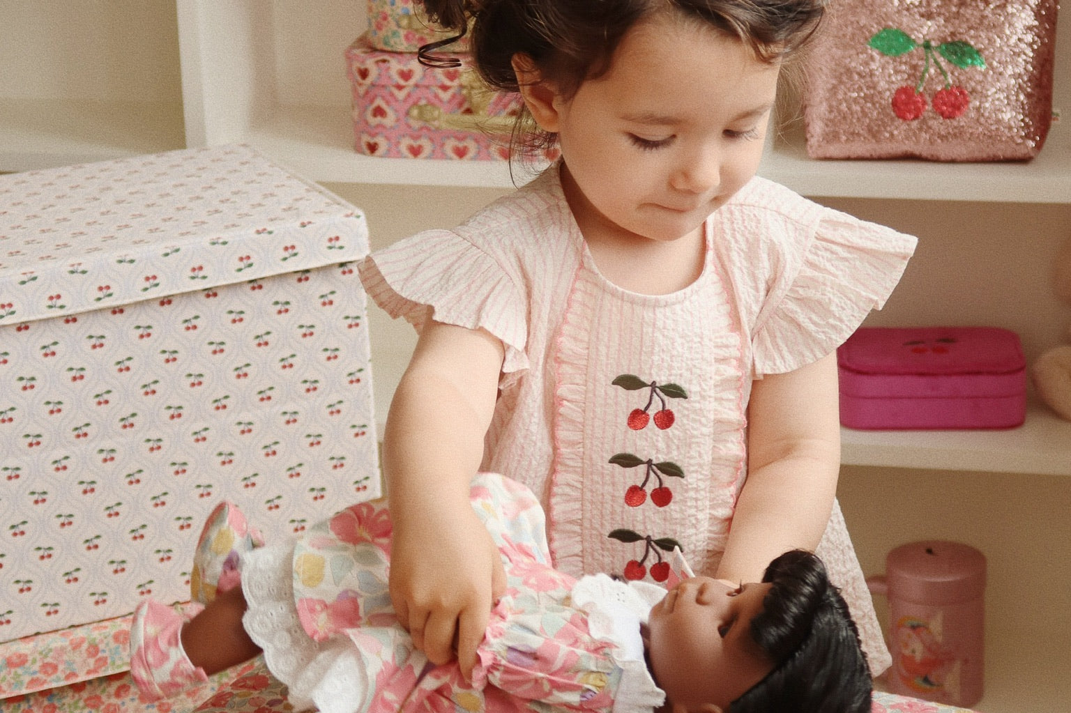 Konges Sløjd A/S WOVEN SHORT SLEEVE SHIRTS peony stripe