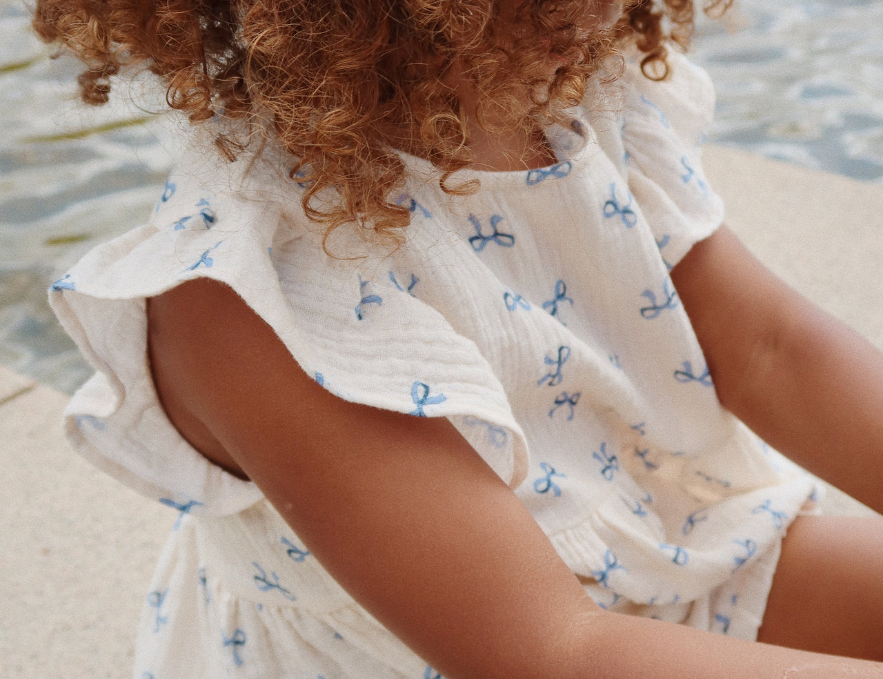 Konges Sløjd A/S WOVEN SHORT SLEEVE SHIRTS bow bleu