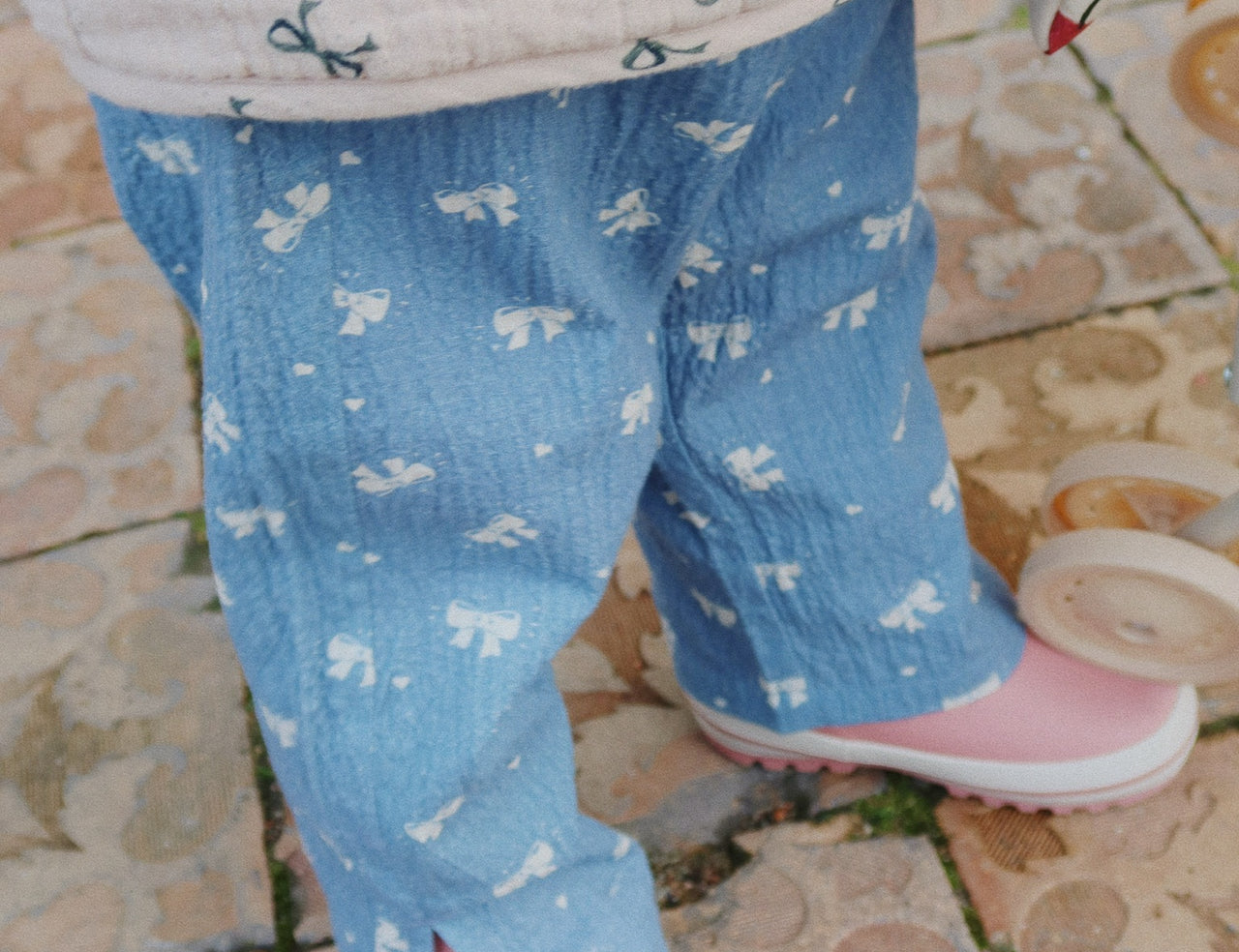 Konges Sløjd A/S WOVEN PANTS boucle blue