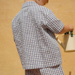 Konges Sløjd A/S WOVEN SHORT SLEEVE SHIRTS trio bleu stripe