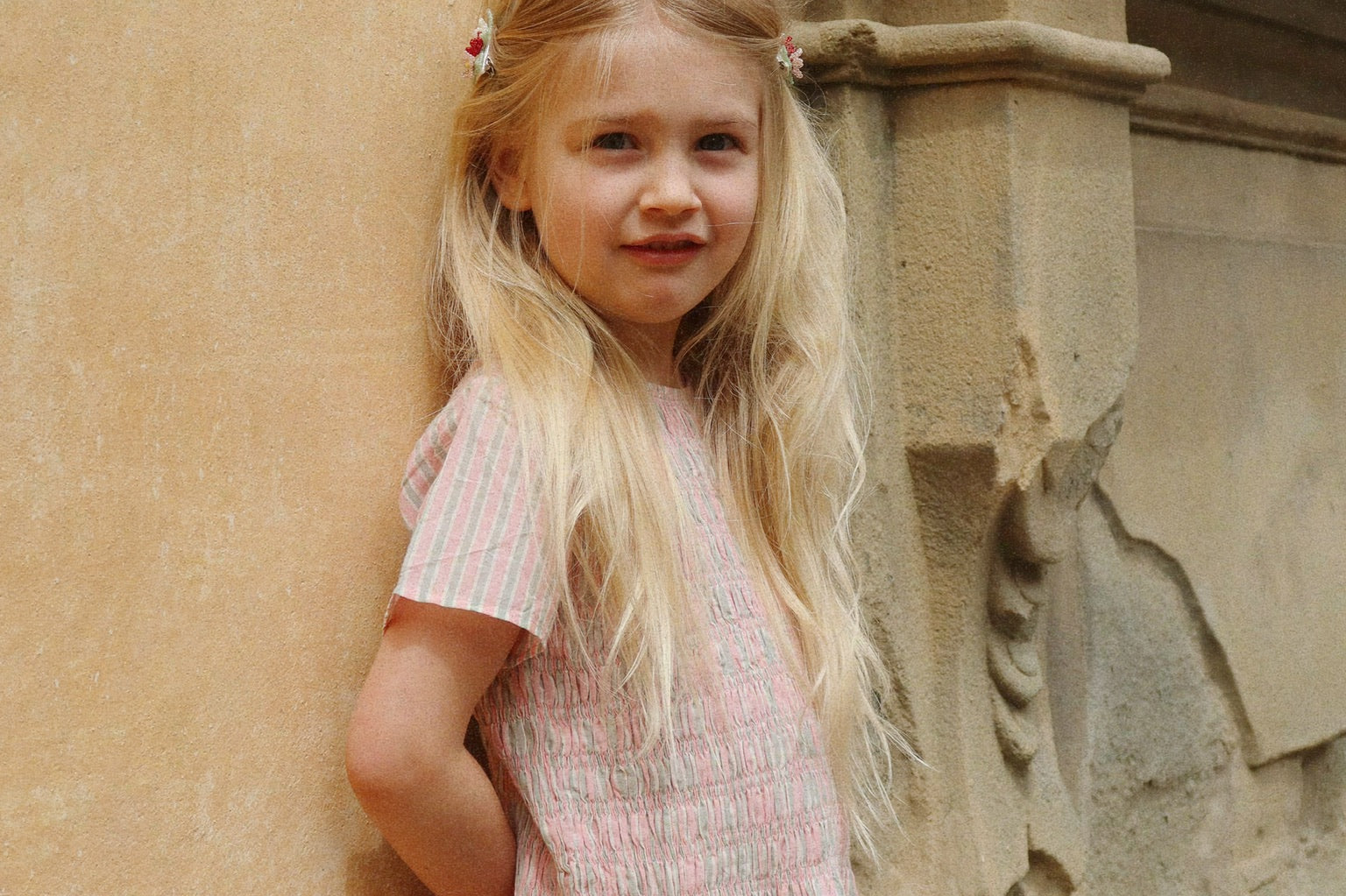 Konges Sløjd A/S WOVEN DRESSES blush stripe