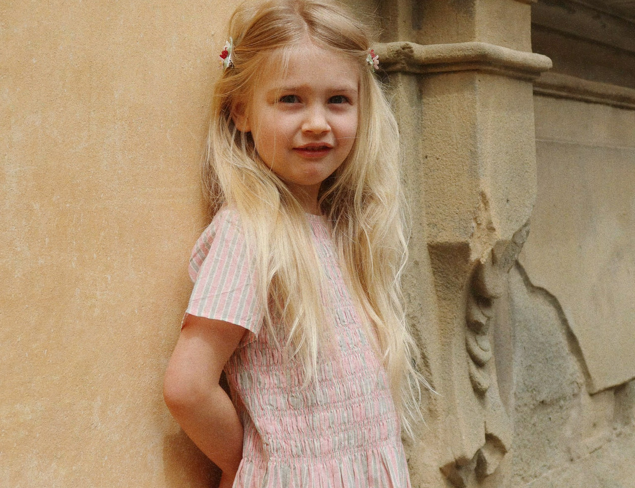 Konges Sløjd A/S WOVEN DRESSES blush stripe