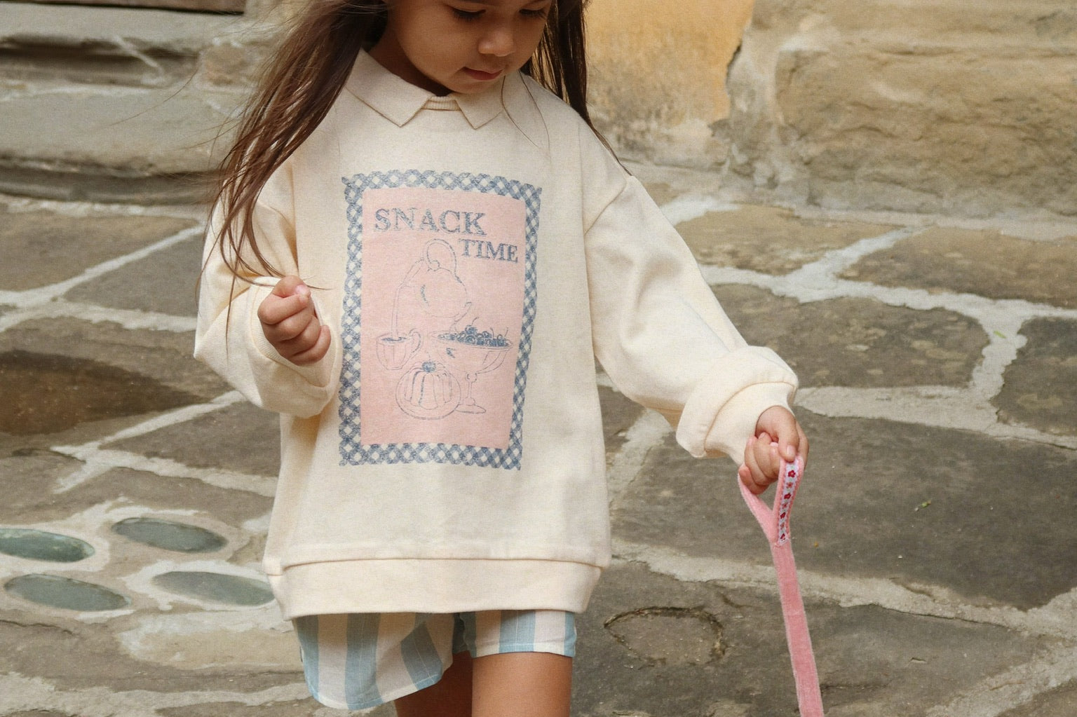 Konges Sløjd A/S WOVEN SHORTS & BLOOMERS basil/orchid/bleu stripe