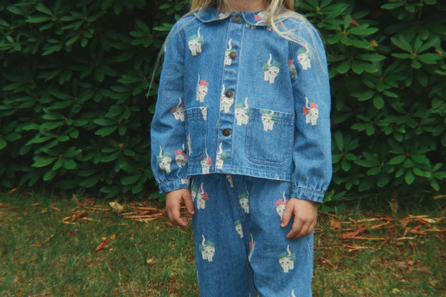 Konges Sløjd A/S Jakker og veste - Vævet bow kitty denim