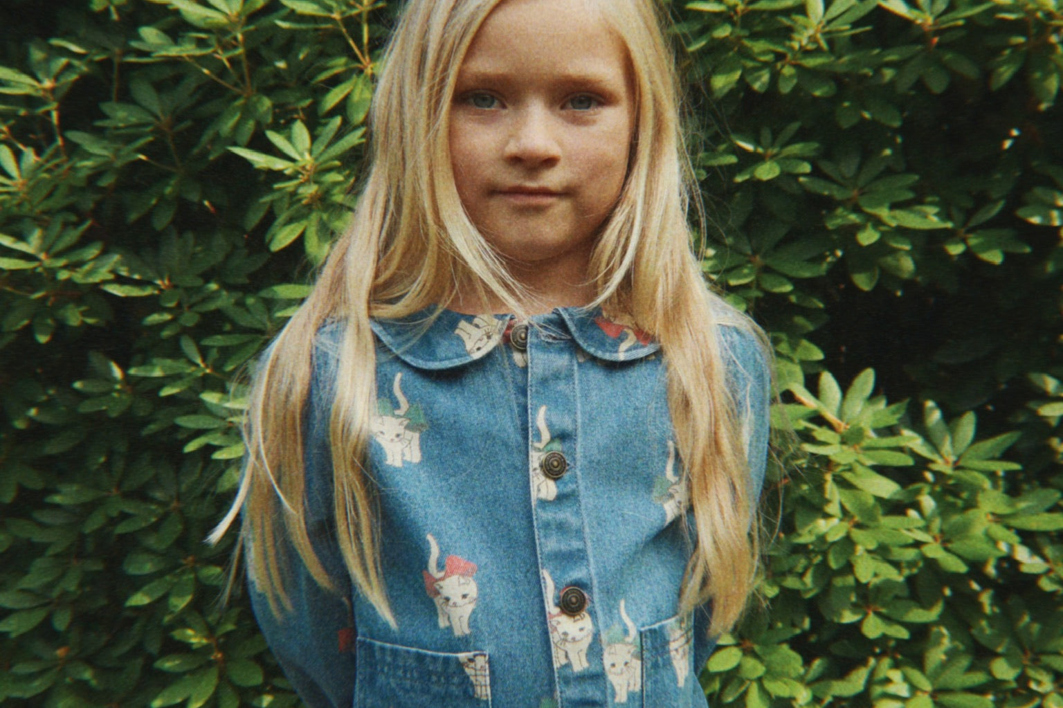 Konges Sløjd A/S Bukser - Vævet bow kitty denim