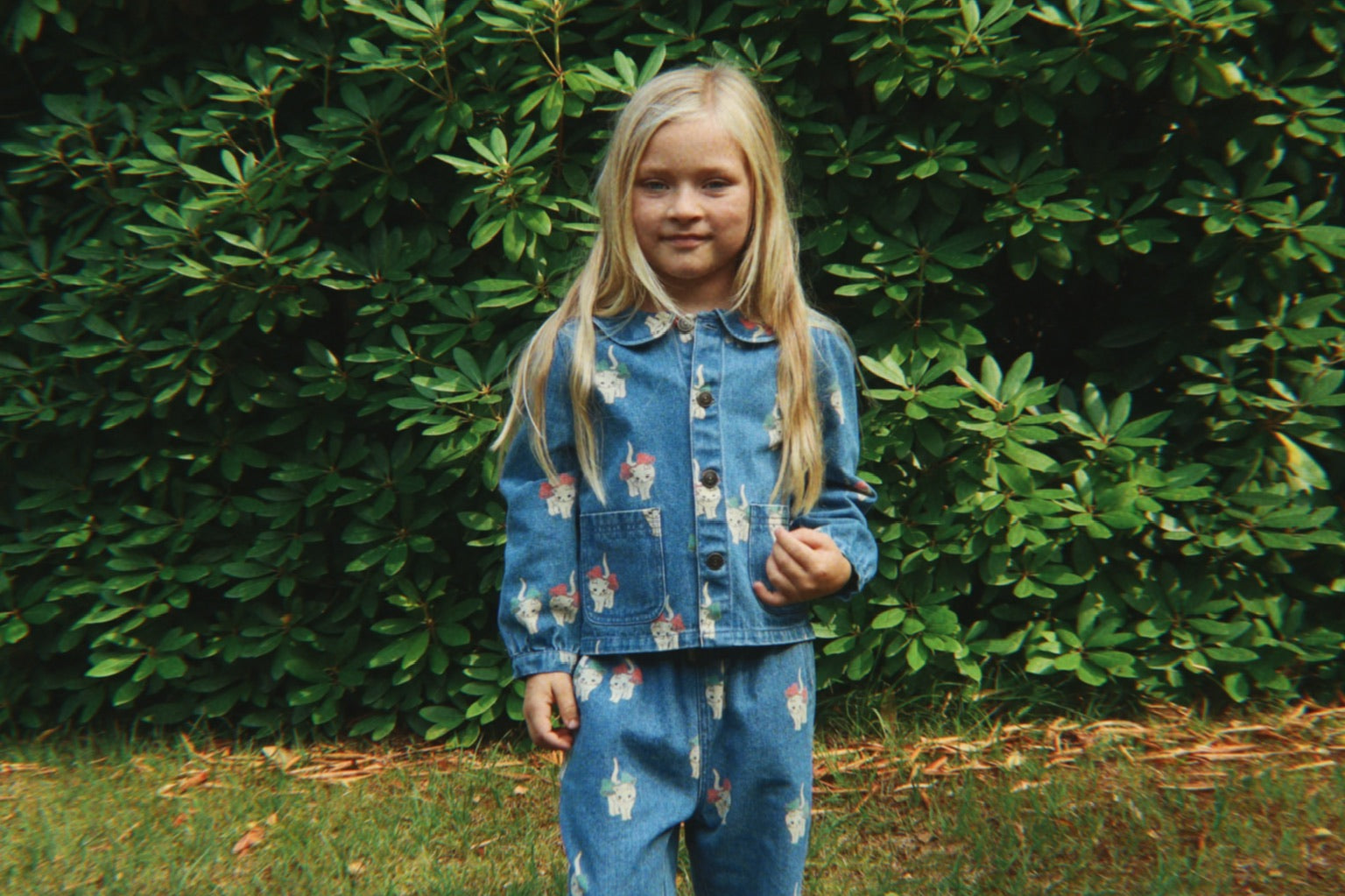 Konges Sløjd A/S Jakker og veste - Vævet bow kitty denim