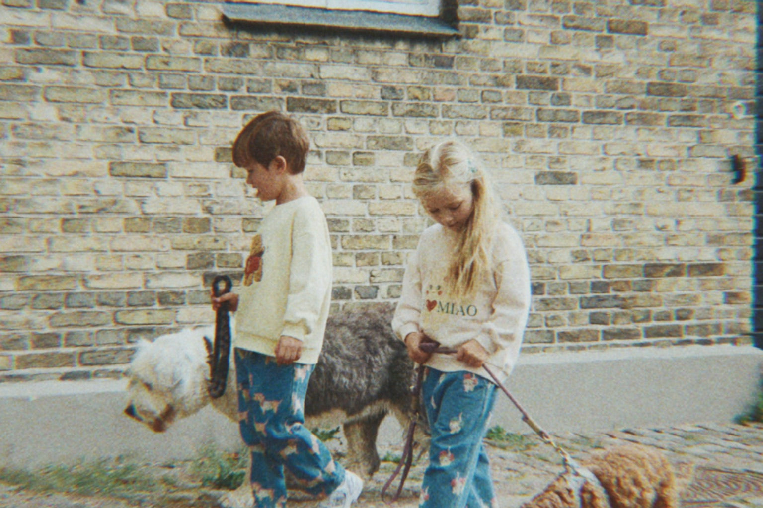 Konges Sløjd A/S Bukser - Vævet bow kitty denim