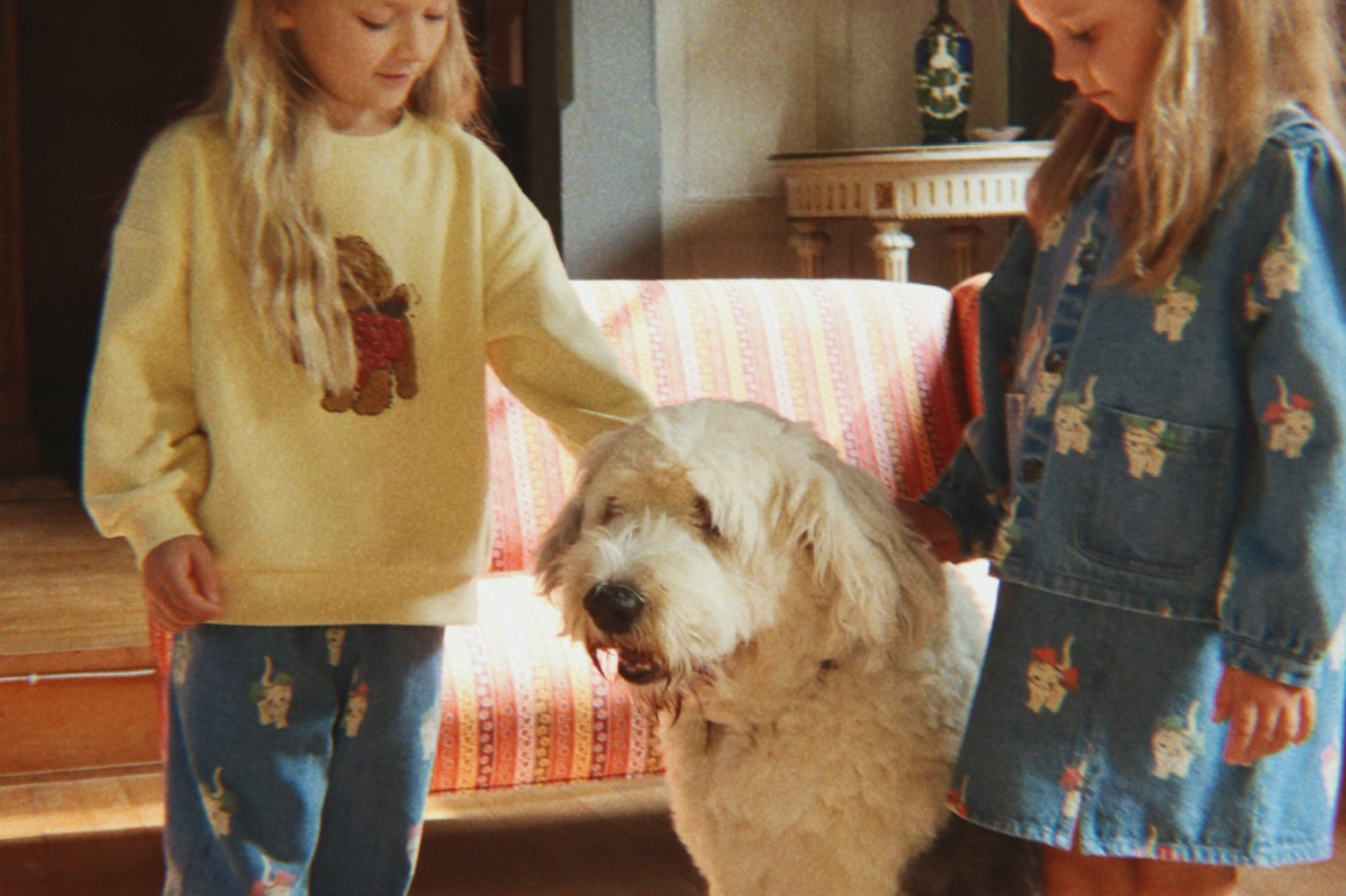 Konges Sløjd A/S Bukser - Vævet bow kitty denim