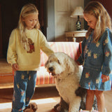 Konges Sløjd A/S Bukser - Vævet bow kitty denim