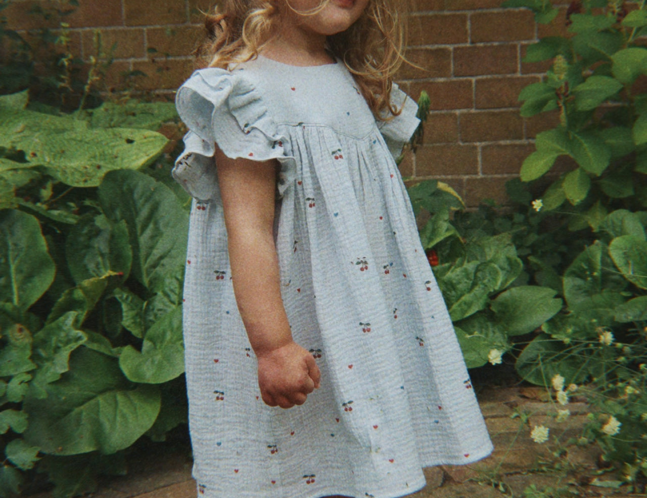 Konges Sløjd A/S WOVEN DRESSES cherry blue coeur