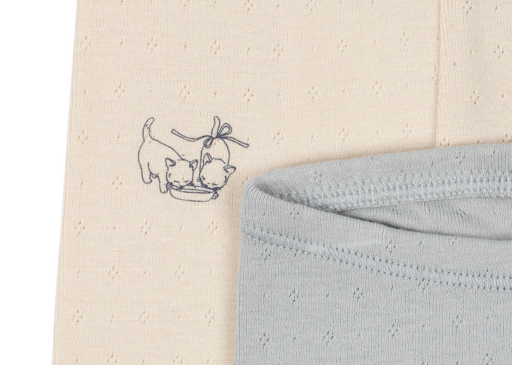 Konges Sløjd A/S JERSEY PANTS buttercream/pearl blue