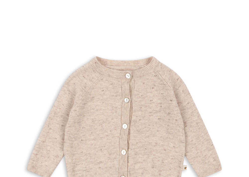 Konges Sløjd A/S Striktrøjer off white melange pointelle