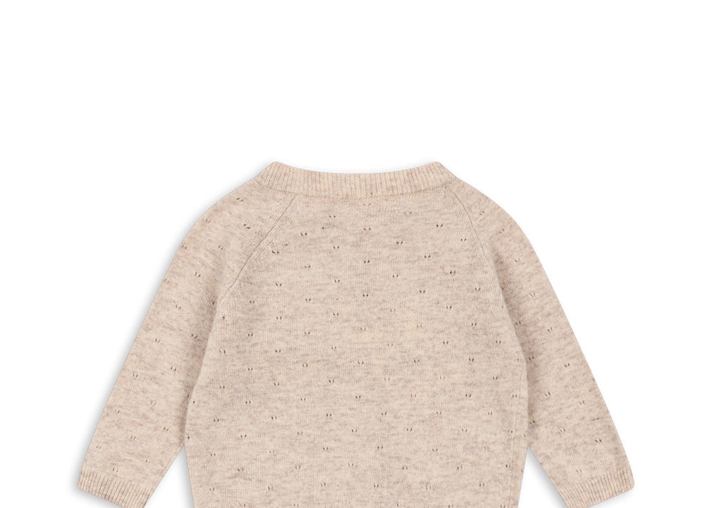 Konges Sløjd A/S Striktrøjer off white melange pointelle