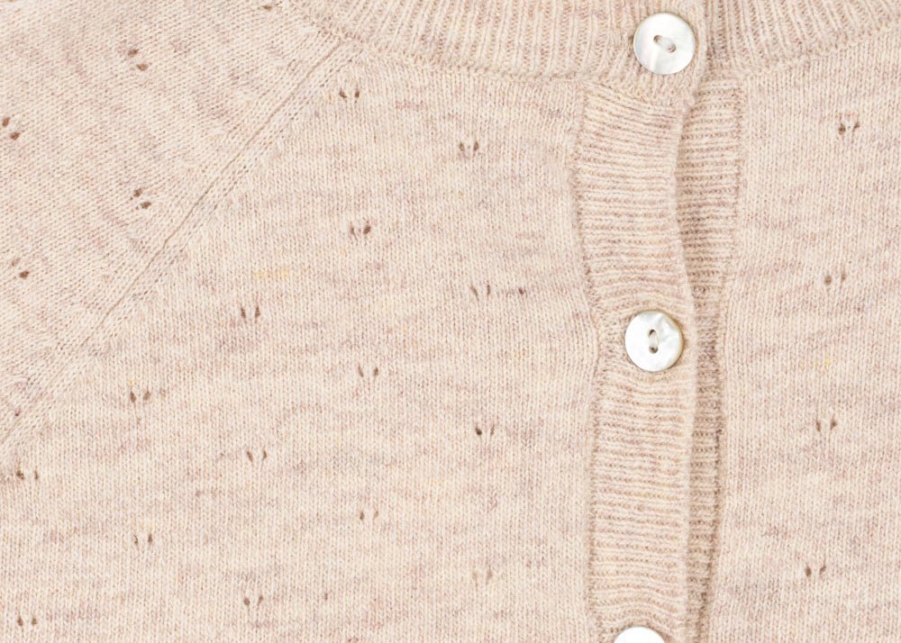 Konges Sløjd A/S Striktrøjer off white melange pointelle