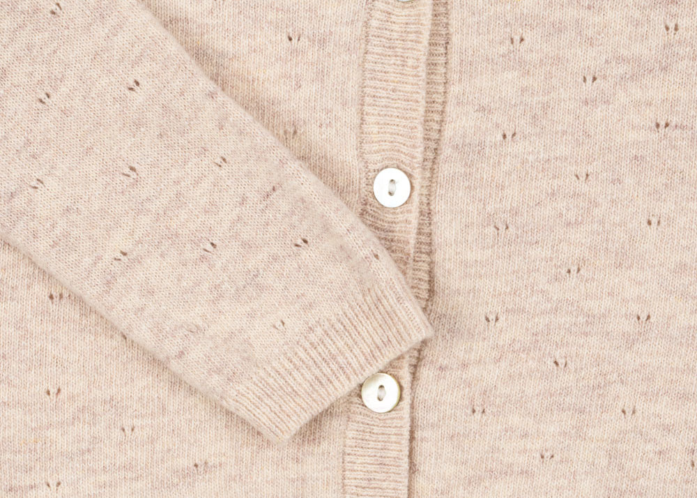 Konges Sløjd A/S Striktrøjer off white melange pointelle