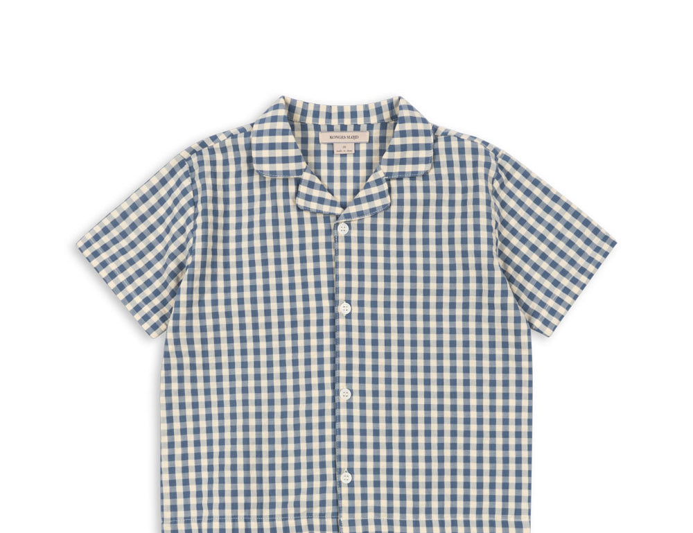 Konges Sløjd A/S WOVEN SHORT SLEEVE SHIRTS captains blue check