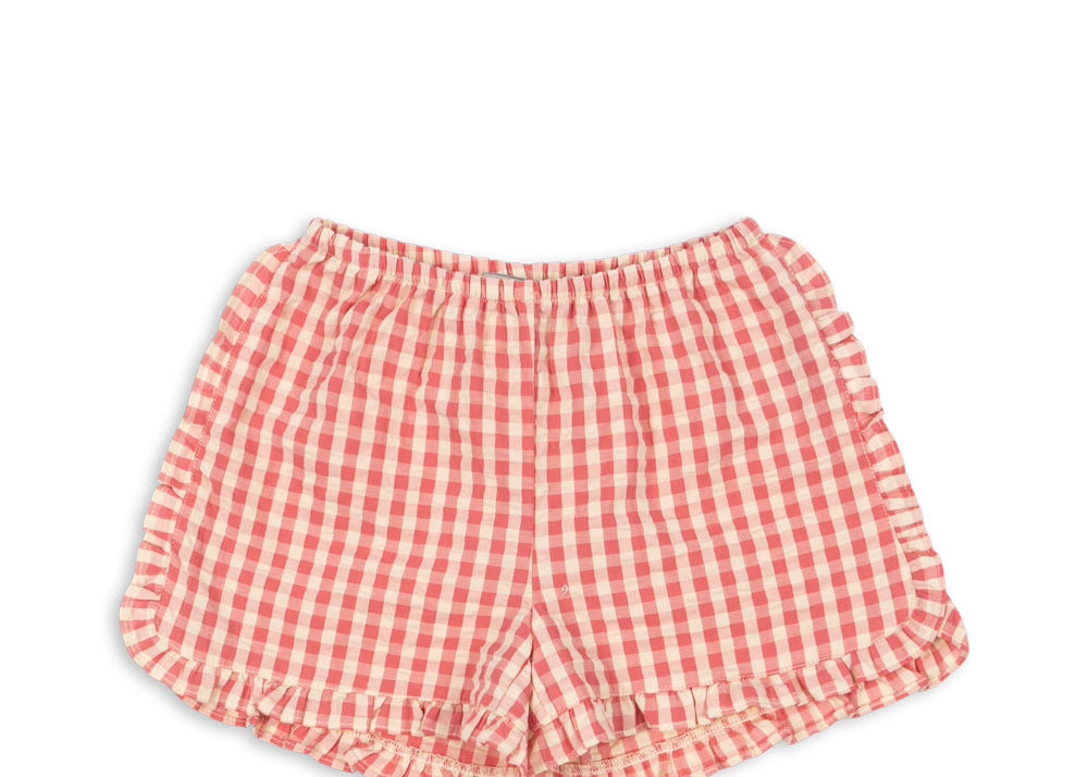 Konges Sløjd A/S Shorts og bloomers - Vævet flamingo plume check