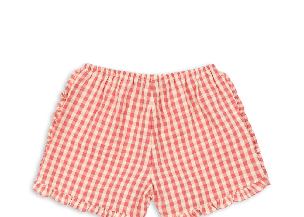 Konges Sløjd A/S Shorts og bloomers - Vævet flamingo plume check