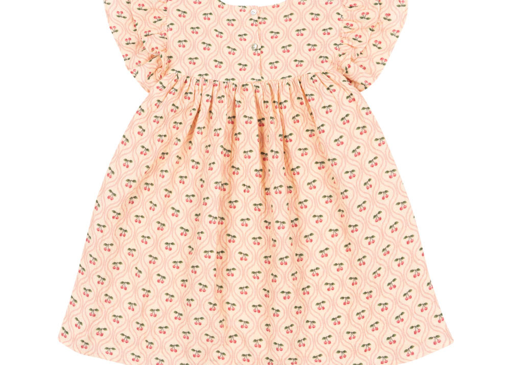 Konges Sløjd A/S WOVEN DRESSES cherry pink motif