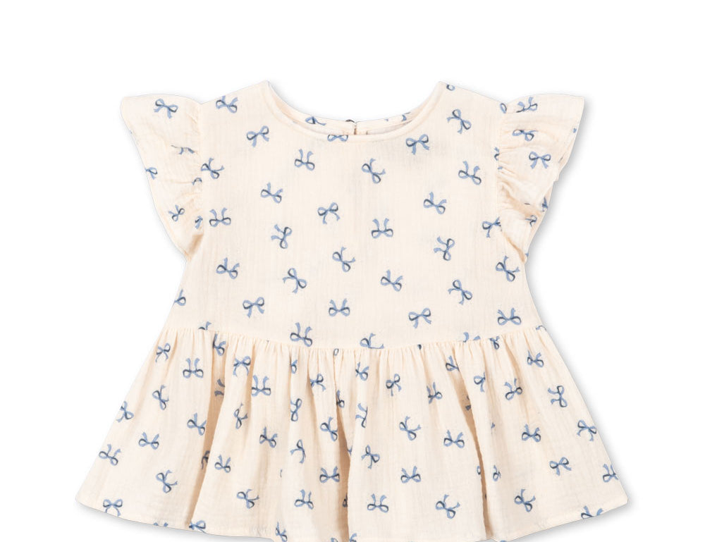 Konges Sløjd A/S WOVEN SHORT SLEEVE SHIRTS bow bleu