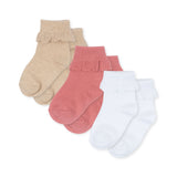 Konges Sløjd A/S Sokker sand/optic white/raspberry