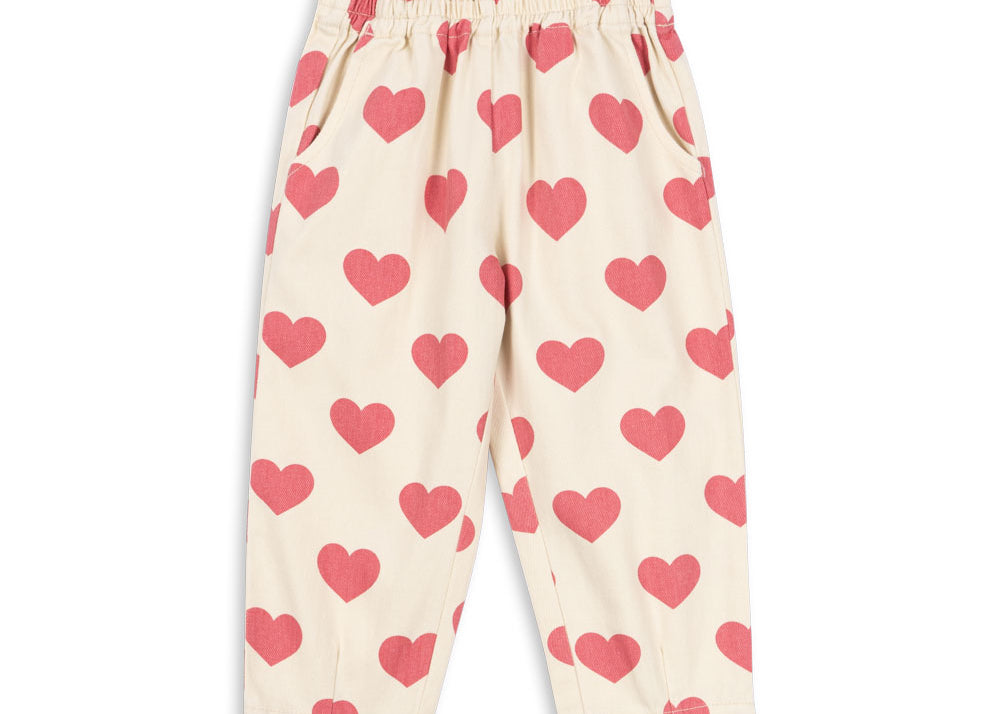 Konges Sløjd A/S Bukser - Vævet bon coeur pink