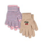 Konges Sløjd A/S Handsker cherry/stripe