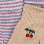 Konges Sløjd A/S Handsker cherry/stripe