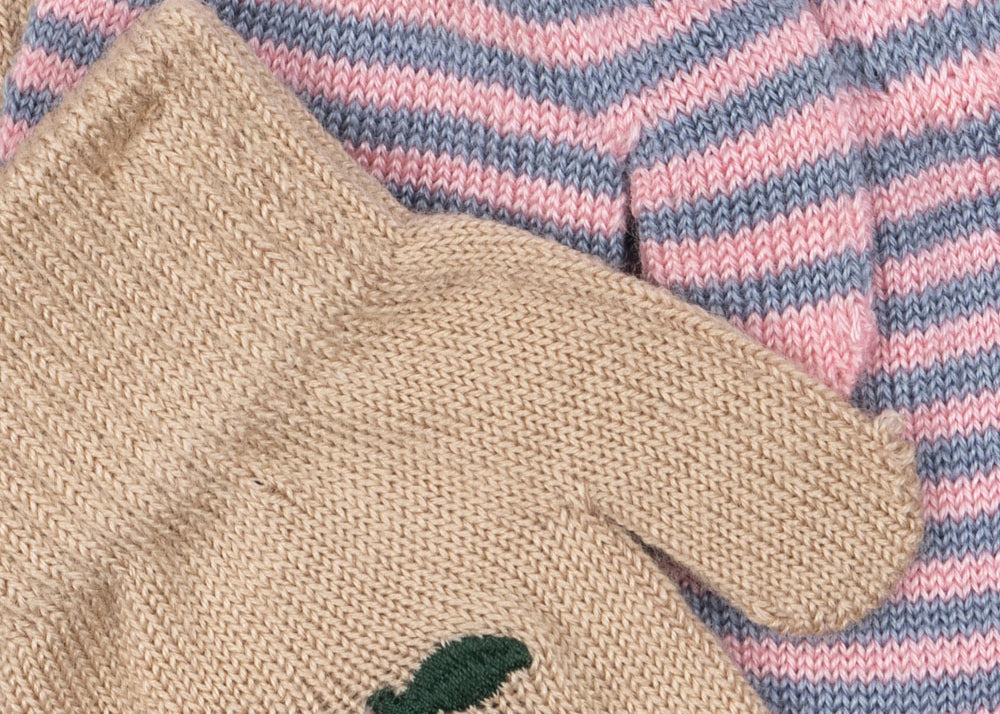 Konges Sløjd A/S Vanter cherry/stripe
