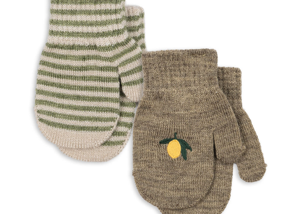 Konges Sløjd A/S Vanter lemon/stripe