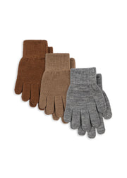 Konges Sløjd A/S Handsker grey melange/beige/brown
