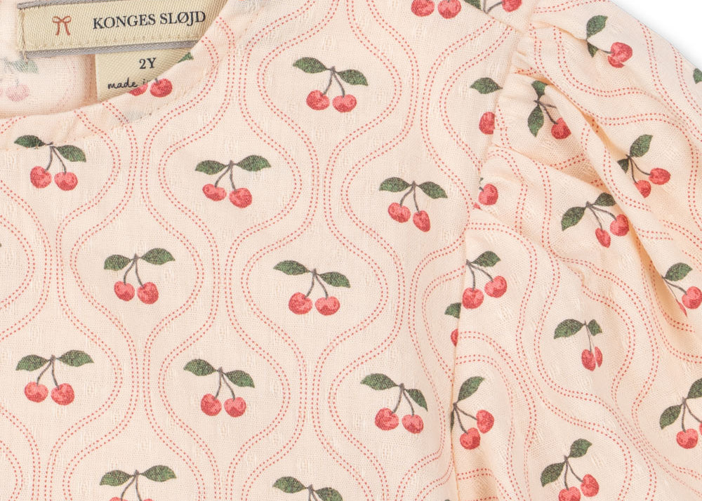 Konges Sløjd A/S Bluser - Vævet cherry pink motif