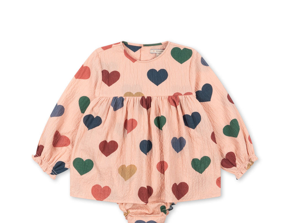 Konges Sløjd A/S WOVEN ROMPERS & JUMPSUITS coeur rose coloré