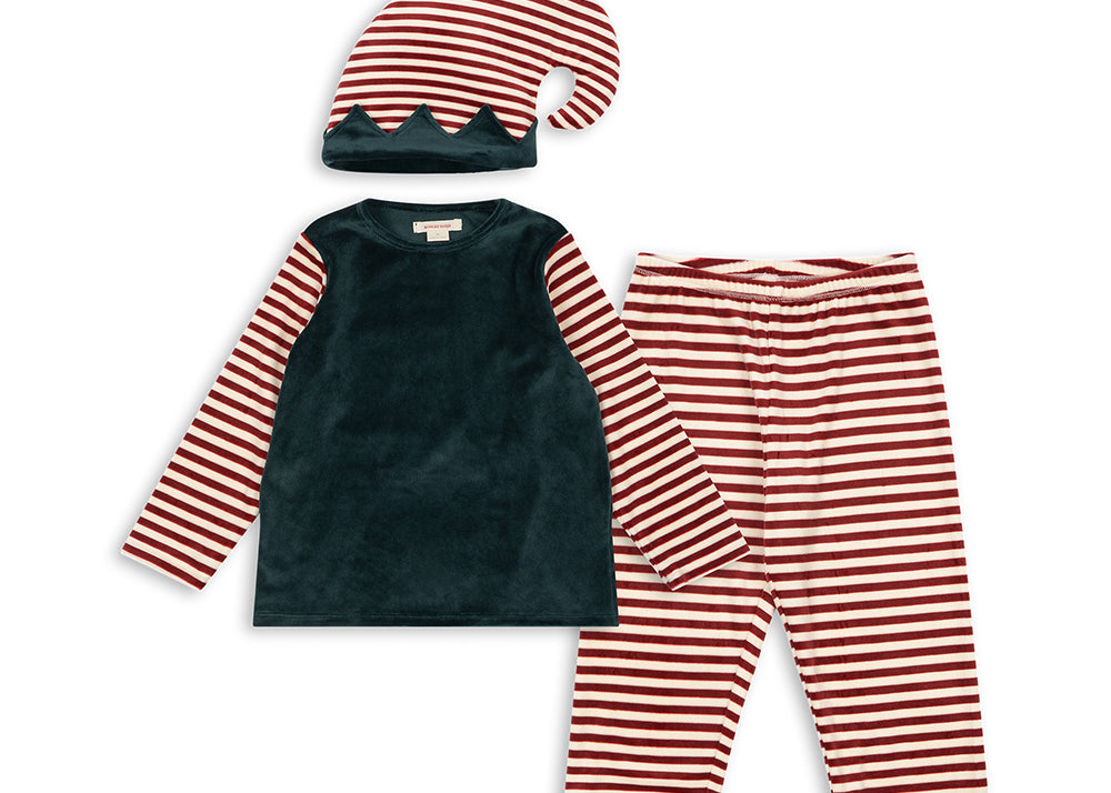 Konges Sløjd A/S Kostumer greener pastures/red dahlia stripe