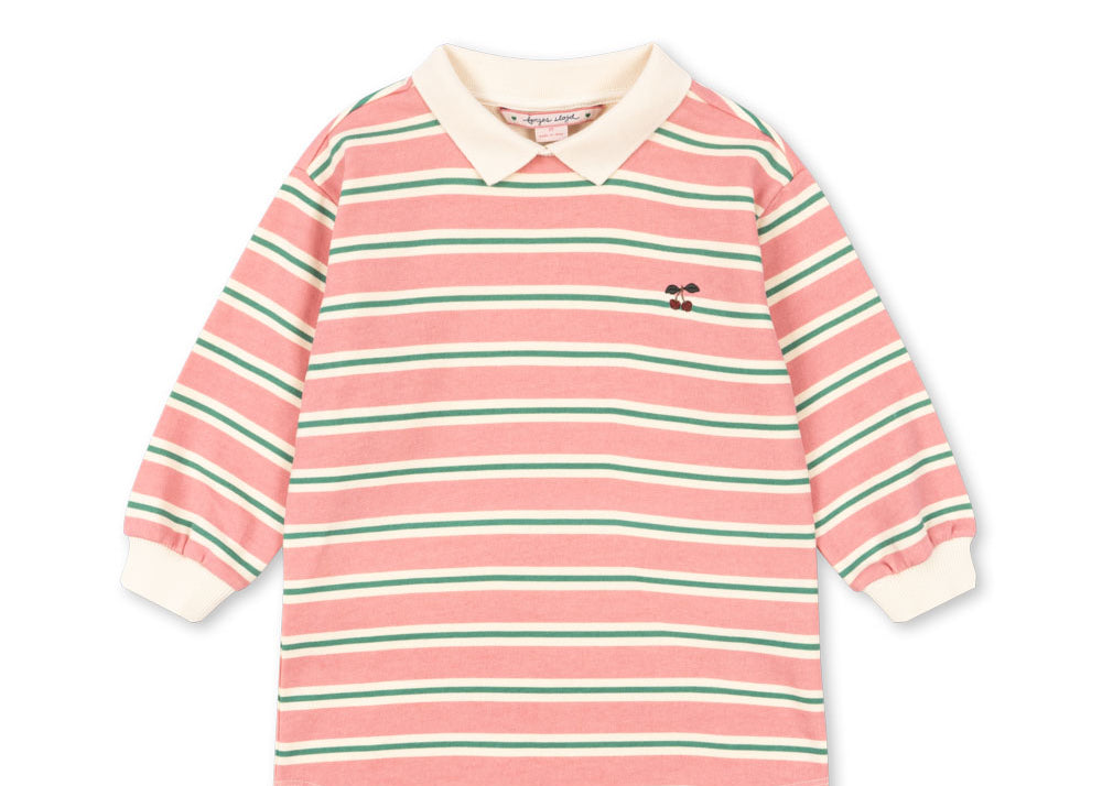 Konges Sløjd A/S Kjoler - Jersey blush bound stripe