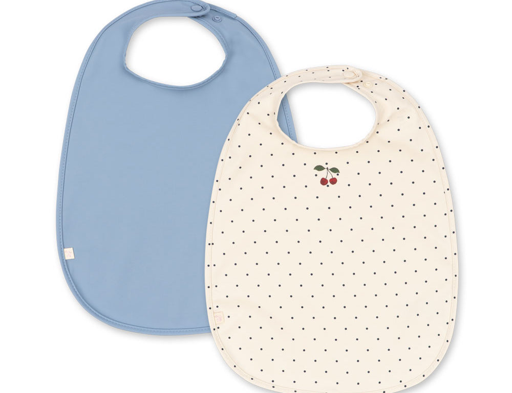 Konges Sløjd A/S DINNER BIBS navy dot/rain washed