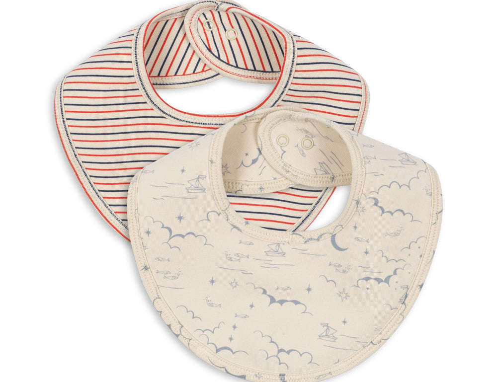 Konges Sløjd A/S BIBS stripe tricolore petit/cielo marino