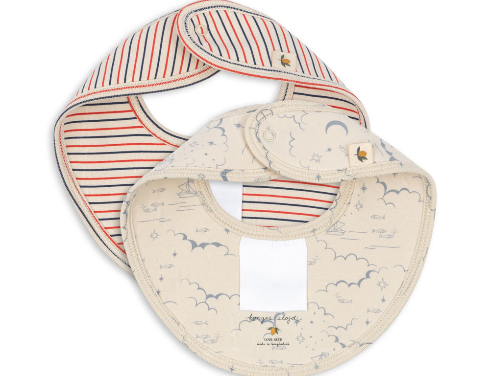 Konges Sløjd A/S BIBS stripe tricolore petit/cielo marino