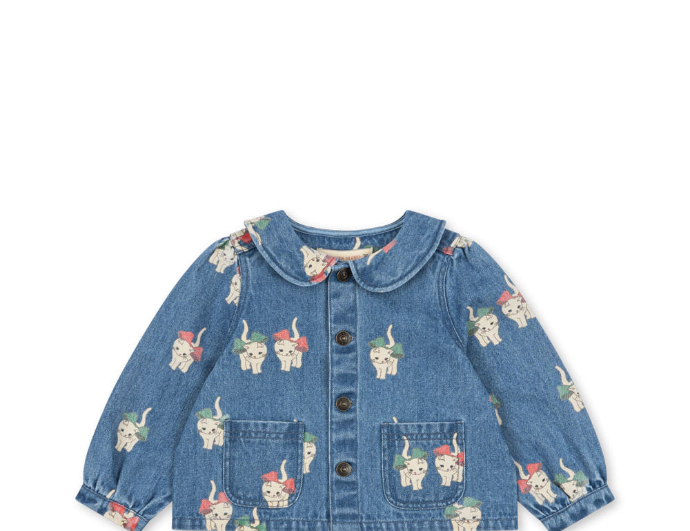 Konges Sløjd A/S WOVEN JACKETS & VESTS bow kitty denim