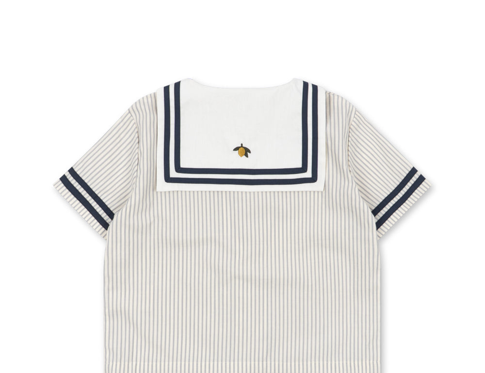 Konges Sløjd A/S WOVEN SHORT SLEEVE SHIRTS bleu stripe